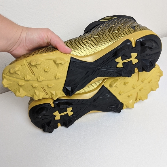 Under Armour Harper gold baseball cleats 2 RM 15 - Picture 9 of 11